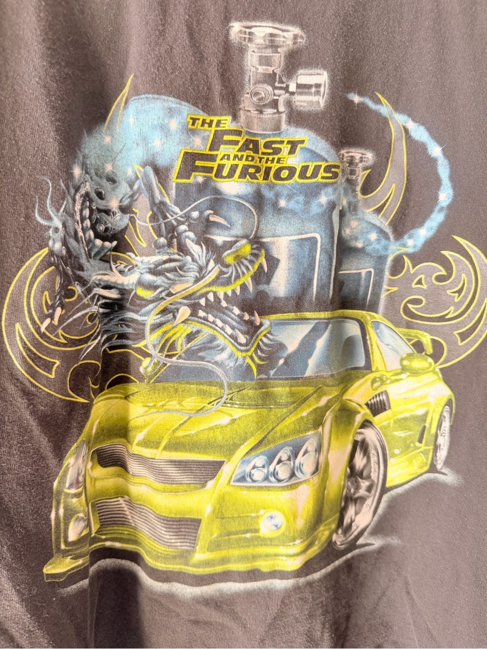 ✨VINTAGE✨Youth/Boys Size M The Fast and the Furious Graphic T-Shirt - Picture 2 of 2